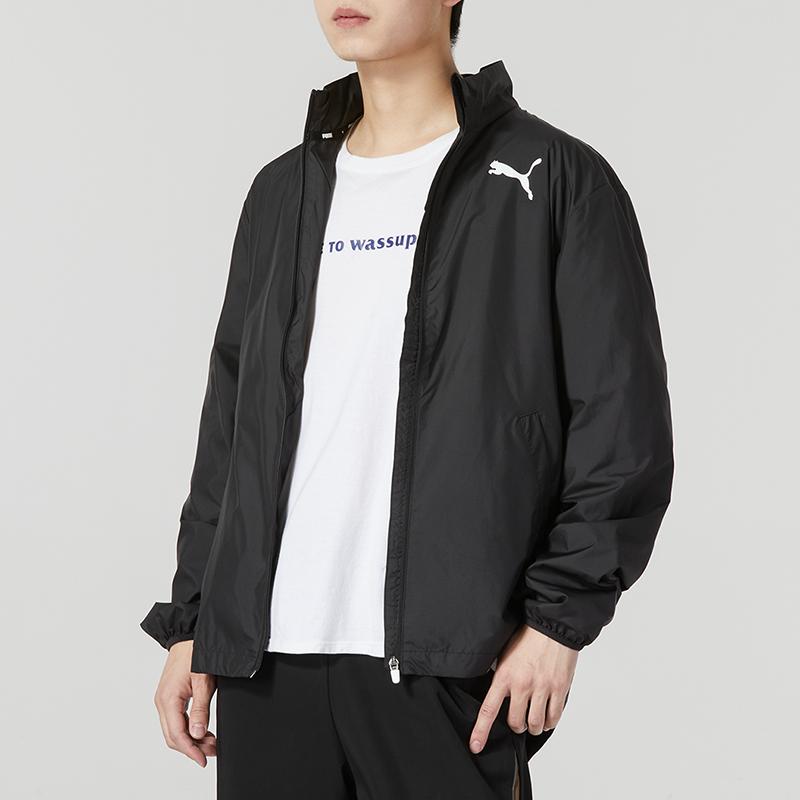 Puma Logo Print Stand Collar Jacket Men Jackets 680657-01