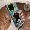 Милый чехол с изображением кота для iPhone 16 Samsung A55 A35 A34 S24 FE Xiaomi Redmi Note 13 Pro 14C Huawei Honor 200 противоударный бампер для телефона с защитой от царапин