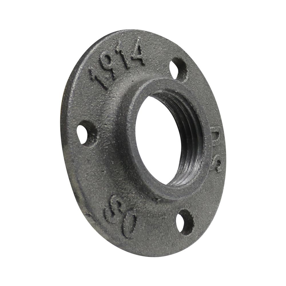 1 шт. 1/2 "3/4" 1 "черный декоративный фланец из ковкого чугуна для пола/стены из ковкого чугуна, фитинги для труб, принадлежности для украшения сада