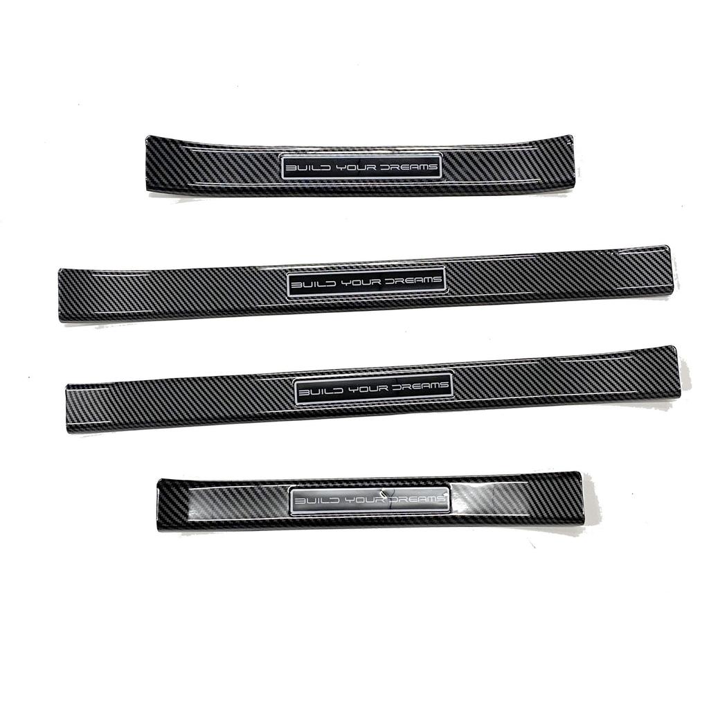 Compatible with BYD Song PLUS, Carbon Fiber Pattern Door Sill and Rear Bumper Anti-Kick Protection Upgrade.