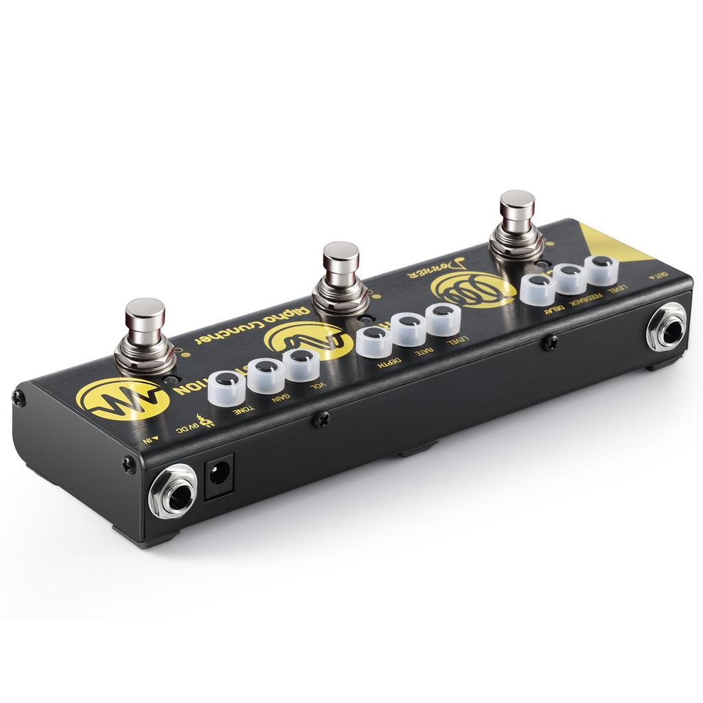 Donner Multi Effector for Guitar Alpha Cruncher 3 Effects Digital Circuit Compact "Delay, Chorus, Distortion"