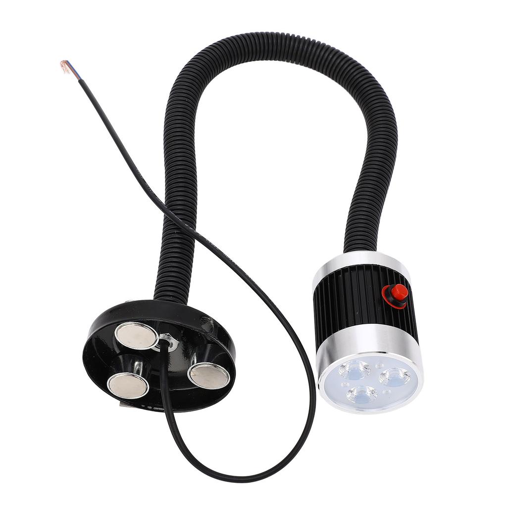 Круглое магнитное основание Гусиная шея Промышленный светодиодный рабочий светильник для токарного станка с ЧПУ AC220V 3W