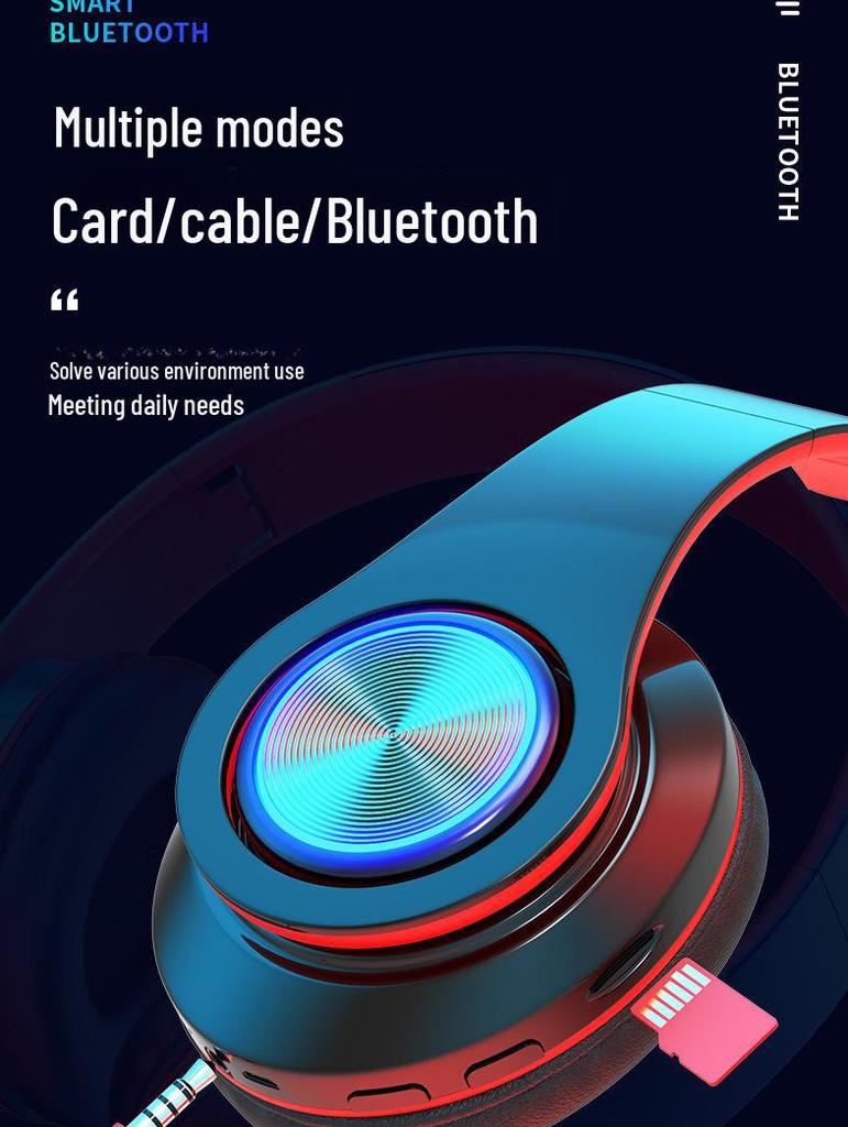 B39 Luminous Bluetooth Headset: High-Value, Head-Mounted, Wireless with Ultra-Long Battery Life