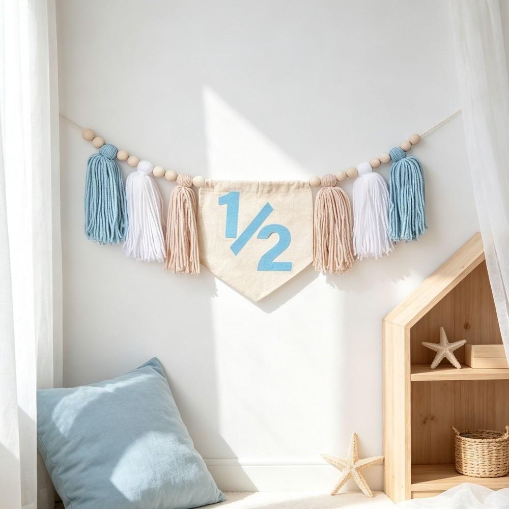 6 Month Party Decorations Boho-style High Chair Banner Cute Birthday Banner Photo Shoot