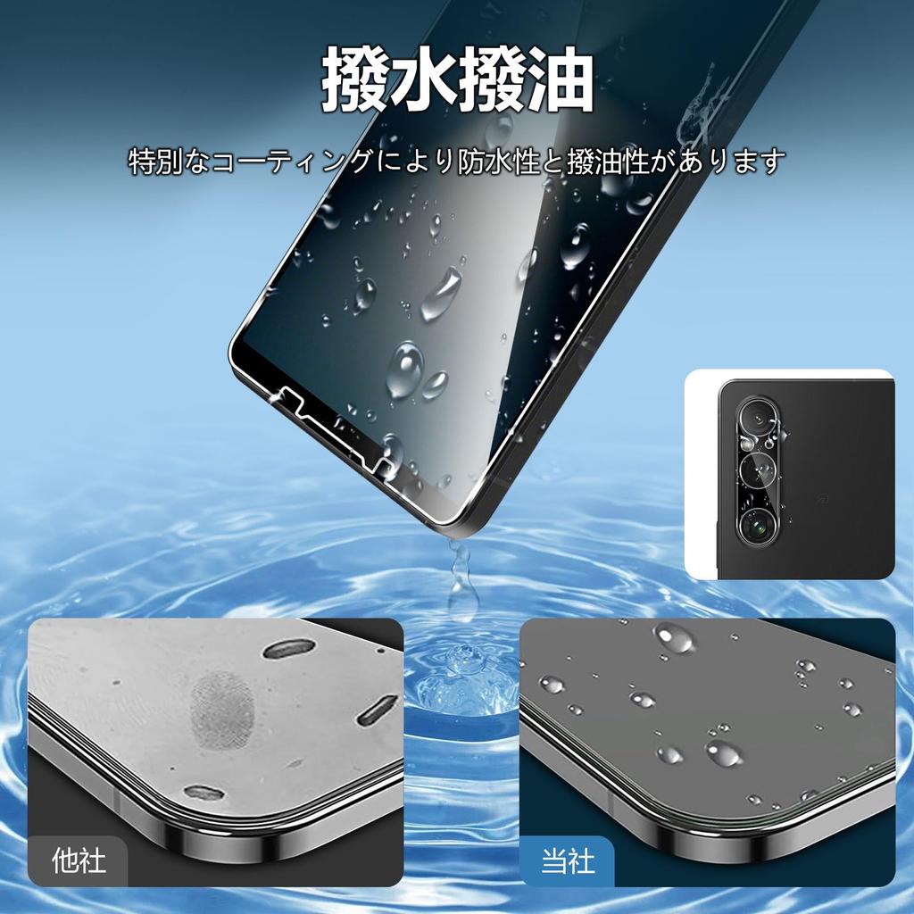 Of For Sony Xperia 1 VI Glass Film Camera Film Kluso Asahi Glass Compatible with Sony Xperia 1 VI Tempered Glass 9H Shockproof High Transmittance