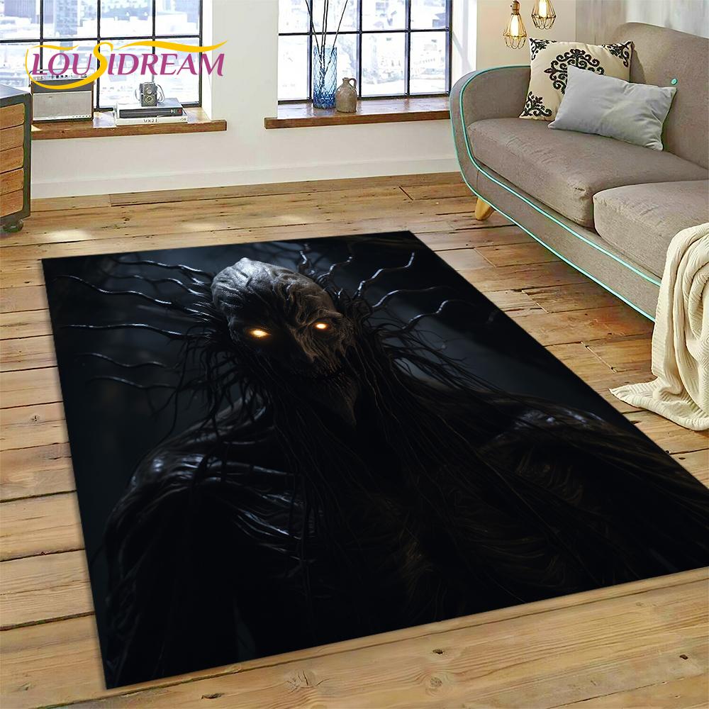 Gothic Horror Monsters Demon Ghost Carpet Rug for Bedroom Living Room Home Sofa Decoration,Children Game Large Decor Floor Mat