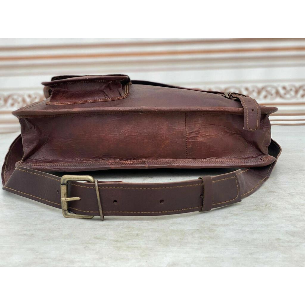 Винтажная коричневая сумка-мессенджер через плечо для ноутбука, портфель (сумка) Мужская кожа