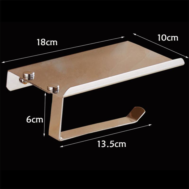 Держатель для телефона из нержавеющей стали для ванной комнаты с полкой, вешалка для полотенец для мобильных телефонов, держатель для туалетной бумаги