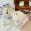 Стеганый мягкий хлопковый мешочек на кулиске для хранения Косметичка Дорожный портативный мешочек для украшений Мешочек для мелочи Финишный мешочек
