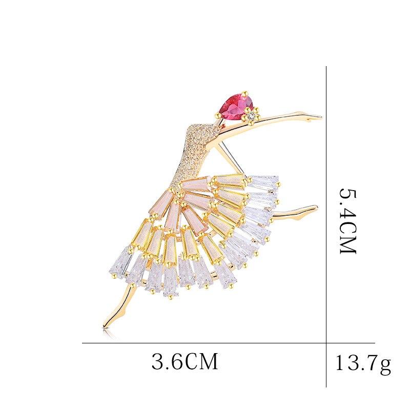Blucome Quality Dancer Sahpe Fashion Brooches for Women Men Suit Dress Hijiab Pins