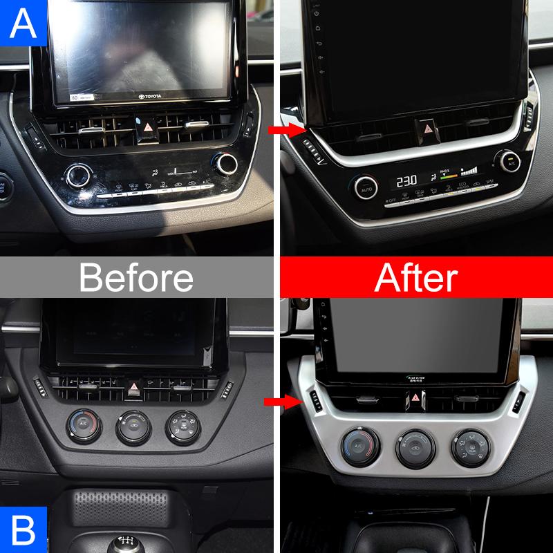 Наклейка на рамку автомобильной навигационной полосы из АБС-пластика для Toyota Corolla E210 2019 2020 2024 2024 2024 2024 Hybrid