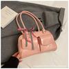 Korean Internet Celebrities with the Same Bowling Bag 2025 New Niche Boston Shoulder Bow Portable Underarm Women's Bag