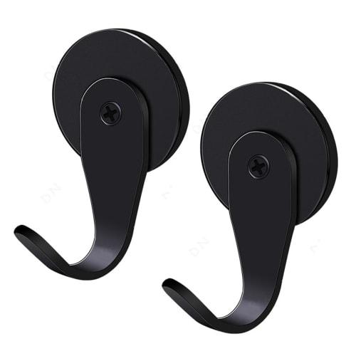 Super Strong Neodymium Magnet Hook, Rubber-Coated Stainless Steel, Rust-Resistant, High-Friction Magnetic Mount Base, Non-Slip, Scratch-Resistant, for