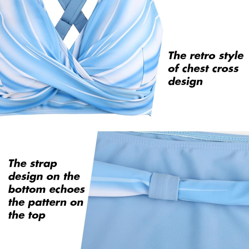 Женский раздельный сексуальный бикини, модный бюстгальтер с высокой талией, мягкий купальник без стального бюстгальтера