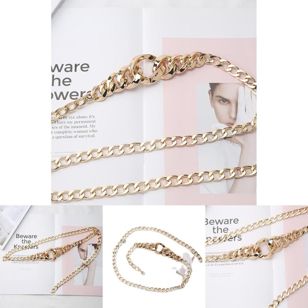 Metal Chain Waist Belt For Women Fashion Accessory With Round Buckle For Casual And Office Looks