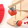Persimmon DIY Material Package Keyring Cute Leather Keychain Funny Fruit Bag Pendant Men