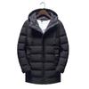 Winter Men Thick Warm Hooded Cotton Jacket Men's Casual Long Coat Korean Style Youth Cotton Padded Coat Regular Fit Overcoat
