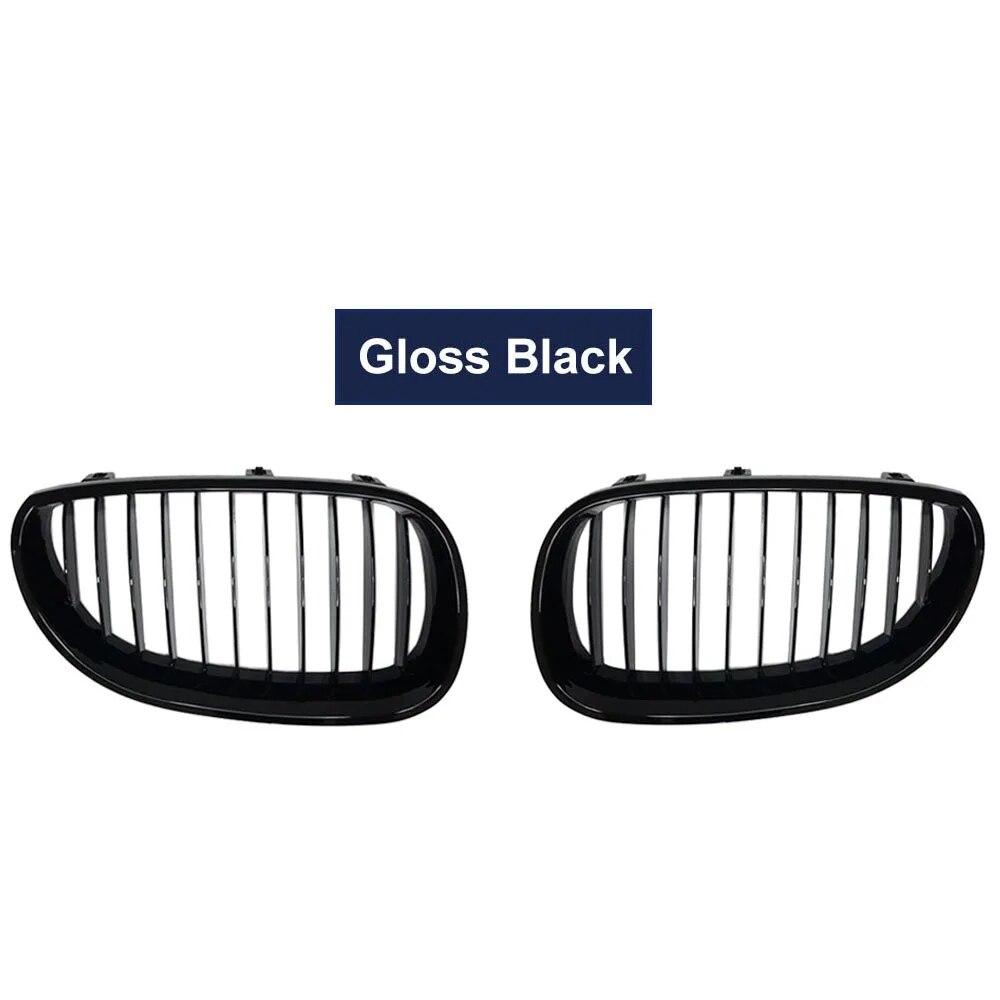 2PCS Front Kidney Racing Grille for BMW E60 E61 M5 Series 2003-2010 Single Line Modification Sport Grilles Hood Grill Car Stying
