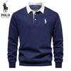 Polo Ralph Lauren Pony Embroidered Men's Pure Cotton Long Sleeved Polo Shirt for Autumn and Winter