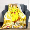1pc Pikachu Electric Flannel Blanket, Soft Skin Friendly with Digital Printing, Various Sizes Available for Family, Friends, Birthday