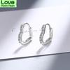 925 Sterling Silver Lovely Love Heart Hoop Earrings Sparkling Zircon Earrings For Women Small Earrings Party Gifts S -E1069