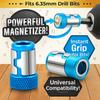 Универсальное магнитное кольцо для сверл 6,35 мм 1/4 дюйма, магнит, мощное кольцо, сильный намагничиватель, электрические отвертки