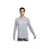 Пуловер Dri-Fit с круглым вырезом, быстросохнущая футболка с длинным рукавом, мужские футболки, цементно-серый FN0828078