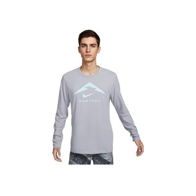 Пуловер Dri-Fit с круглым вырезом, быстросохнущая футболка с длинным рукавом, мужские футболки, цементно-серый FN0828078