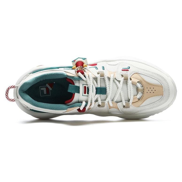 Fila Панини Удобные Универсальные Прочные Спортивные Повседневные Кроссовки с Низким Верхом Женские кроссовки Белый Зеленый F12W312113FSL