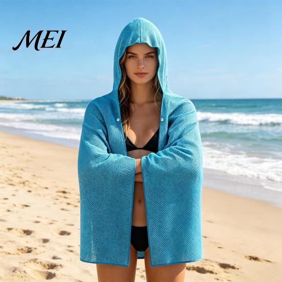 Summer Heat Relief Towel Cooling Cloak, Hooded Cool Cape, Beach UV Protection Cape Instant for Men Women Yoga Camping Quick Dry