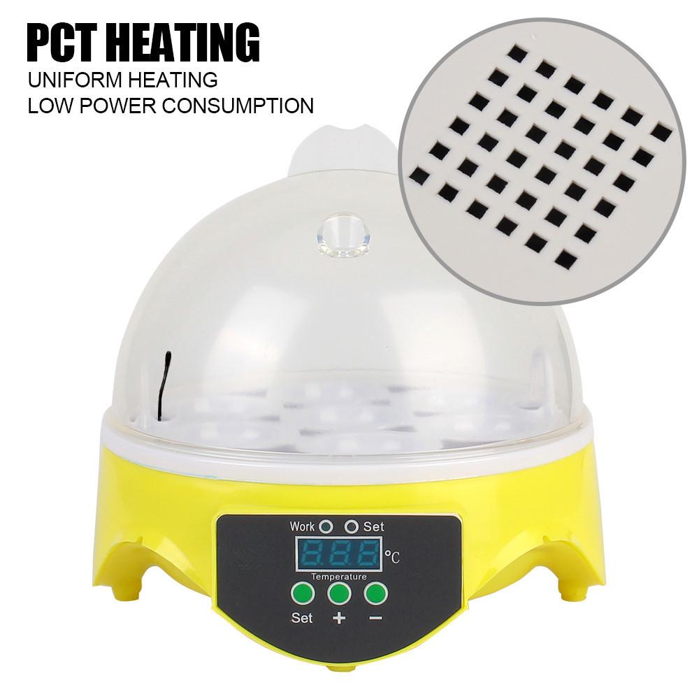 Mini Egg Incubator Brooder for Bird Chicken Duck Pigeon Poultry Incubator Adjustable Digital Temperature Automatic Egg Hatcher 16.5 * 17.5cm