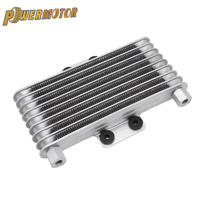 Масляный радиатор для мотоцикла 8-слойный Шаг M10/12 Для Kawasaki KX250 Honda CRF250 Yamaha YZ250 Универсальные аксессуары для мотокросса