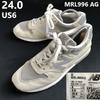 MRL996 AG Low Cut Sneakers Size US6 24.0 Unisex Gray REV LITE Trainers(USED)