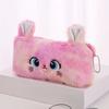 Kawaii мультфильм милый кот плюшевый чехол пенал на молнии пушистый большой емкости сумка для ручек школьные канцелярские принадлежности сумка для хранения