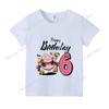 Dragon BallZ Theme Birthday Number T-Shirt White Summer Child Clothes Cartoon Majin Buu Short Sleeve Tees Casual Tops Gifts