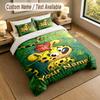 3Pcs Bedding Set Custom Name Text, 1 Sheet 2 Pillowcases Home Bed DecorMarsupilami