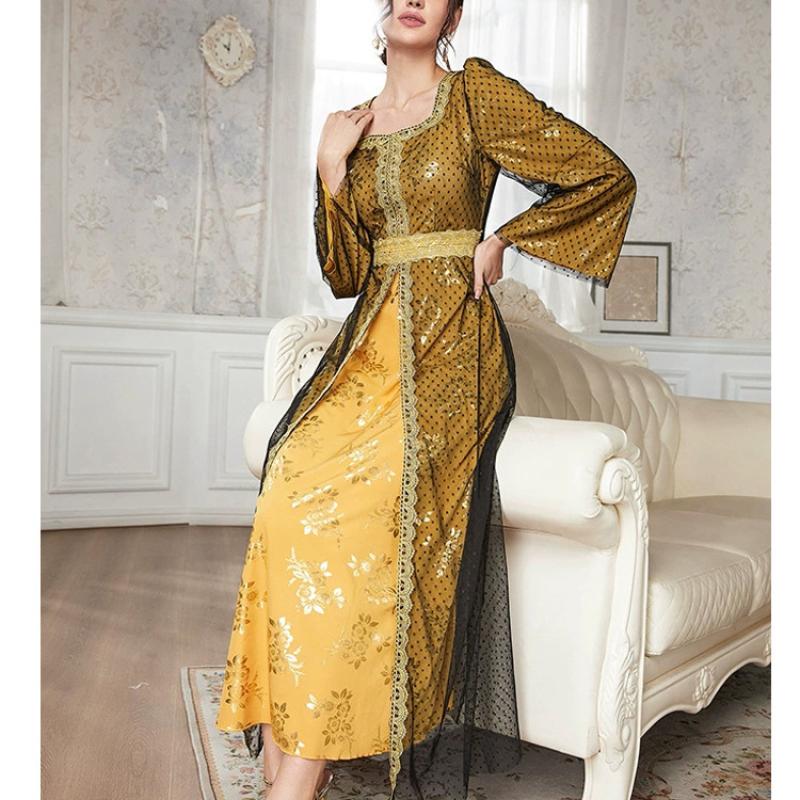 Mesh Dress Dubai Muslim Women's Wear