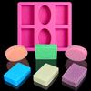 6 отверстий 3D силиконовые формы для мыла формы для изготовления мыла поставки форма свечи смола ремесло домашний декор