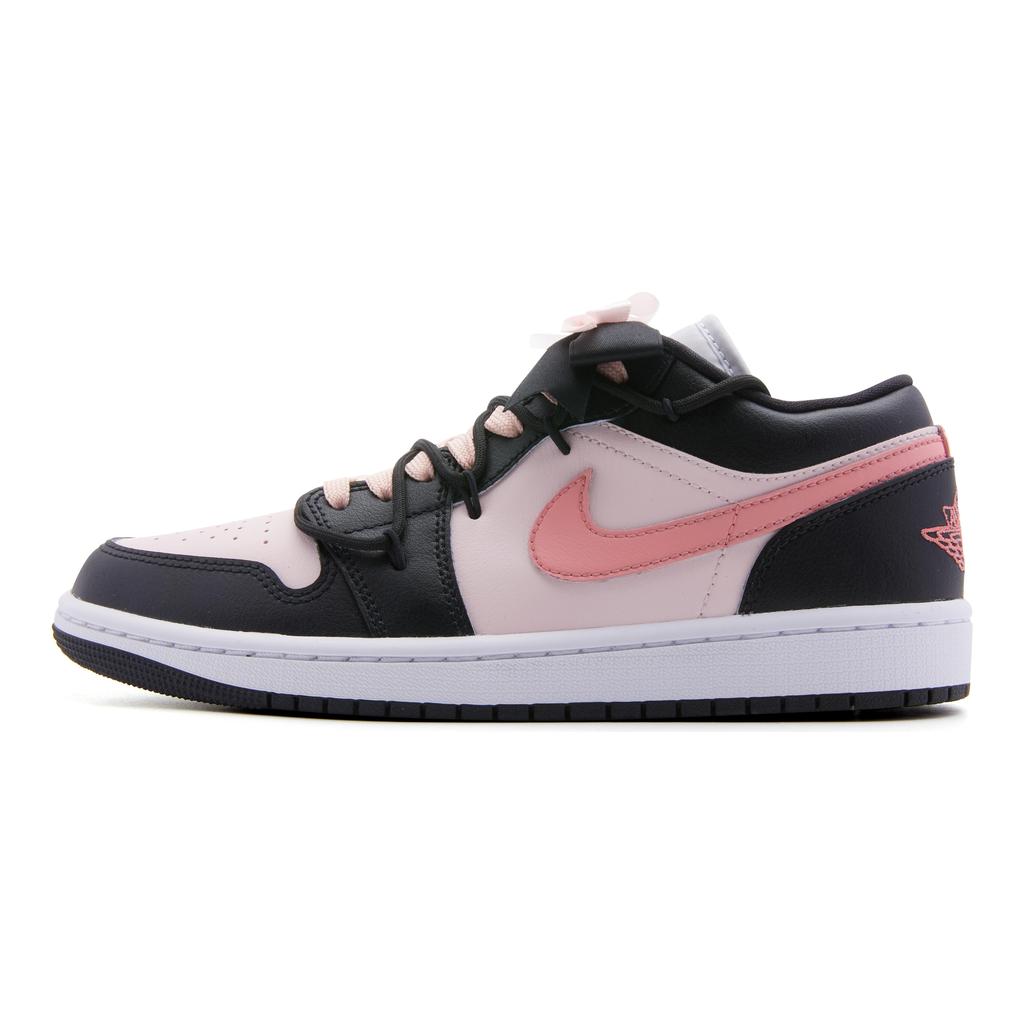 Jordan Air Jordan 1 Низкие Винтажные Баскетбольные Кроссовки Устойчивые к Скольжению и Истиранию Женские Черно-Розовые DC0774-101(Команда44-Б)