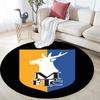 Mansfield Town FC Printed Round Rug, Non Slip Washable Circular Carpet For Living Room Bedroom Playroom, Sports Fan Decor, Holiday Birthday Gift