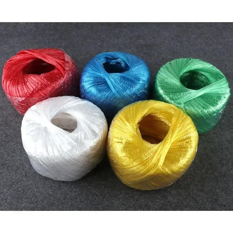 5 Rolls Color Plastic Glass Book Binding Rope Wear Resistant Packaging Tear Ropes Woven Bag Packaging Household Nylon Tying Belt