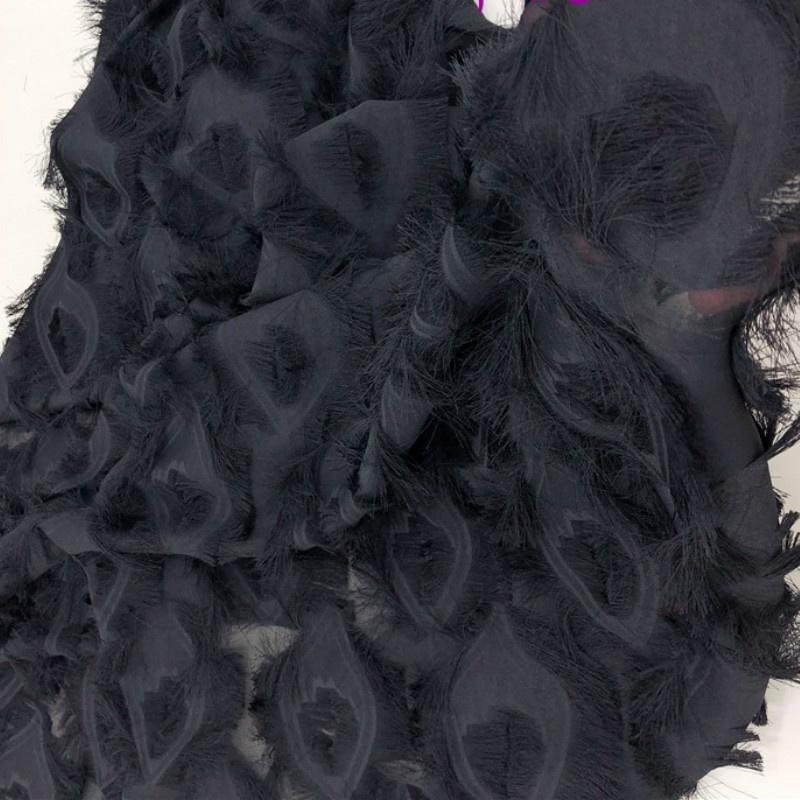 Ткань с кисточками, бахрома из искусственных павлиньих перьев, ткань ручной работы, сделай сам, для платья, юбки, костюма