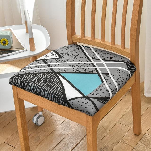 All Seasons Print Seat Cushion Cover For Dining Room Home Decor Spandex Stretch Chair Covers Removable Washable Chair Protector