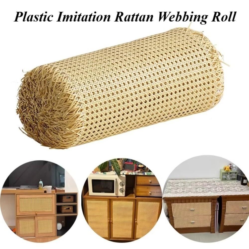 Octagonal Weave Rattan Webbing Roll 35-40cm Woven Net Rattan Imitation Rattan Webbing  Chair Repair