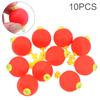 10pcs EVA Foam Red Snap On Floats Round Fishing Bobber