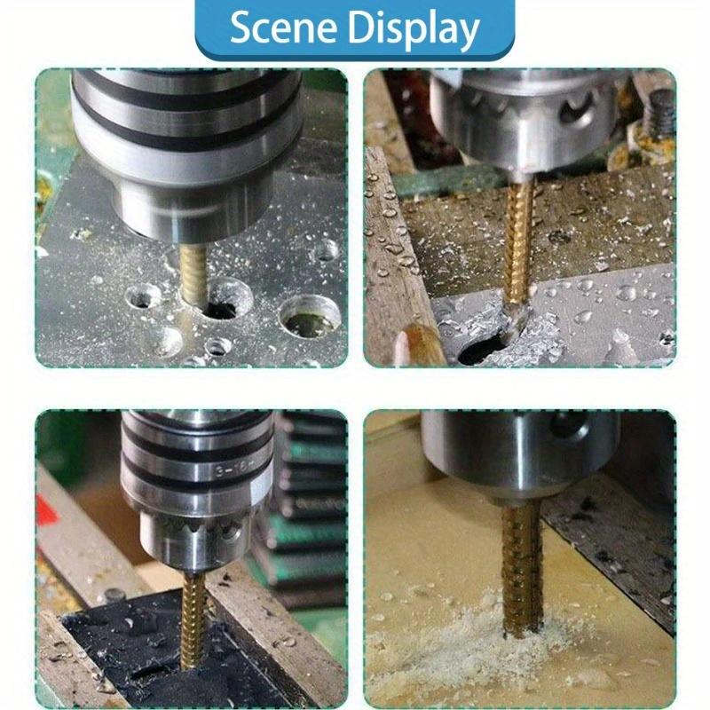 6pcs Twist Drill Bit Set 3-8mm Suitable for Serrated Grooving Cutting Tap Spiral Metal Plastic Hole Woodworking Tools