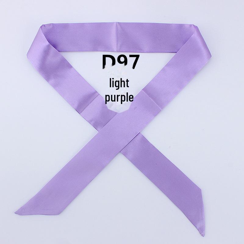 Однотонный шелковый шарф Mai Tong: Тонкая, узкая декоративная лента для ручек сумок