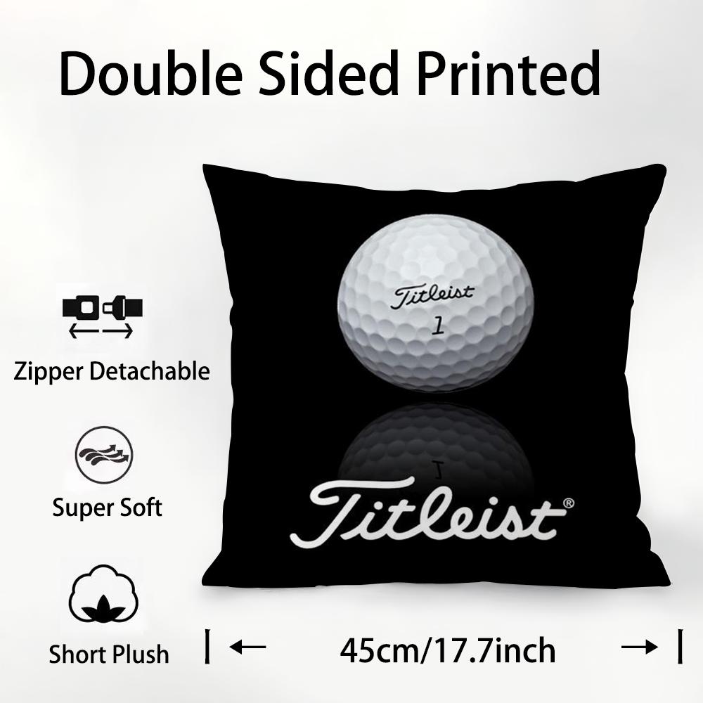 Спортивные Подушки для Гольфа T-TitleistS Наволочка Плюшевая Ткань Мягкая Двусторонняя Печать Чехол для Подушки на Диван Подушки-Пледы