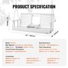 60” Porch Swing Bench Wooden Hanging Outdoor Garden Patio Courtyard White