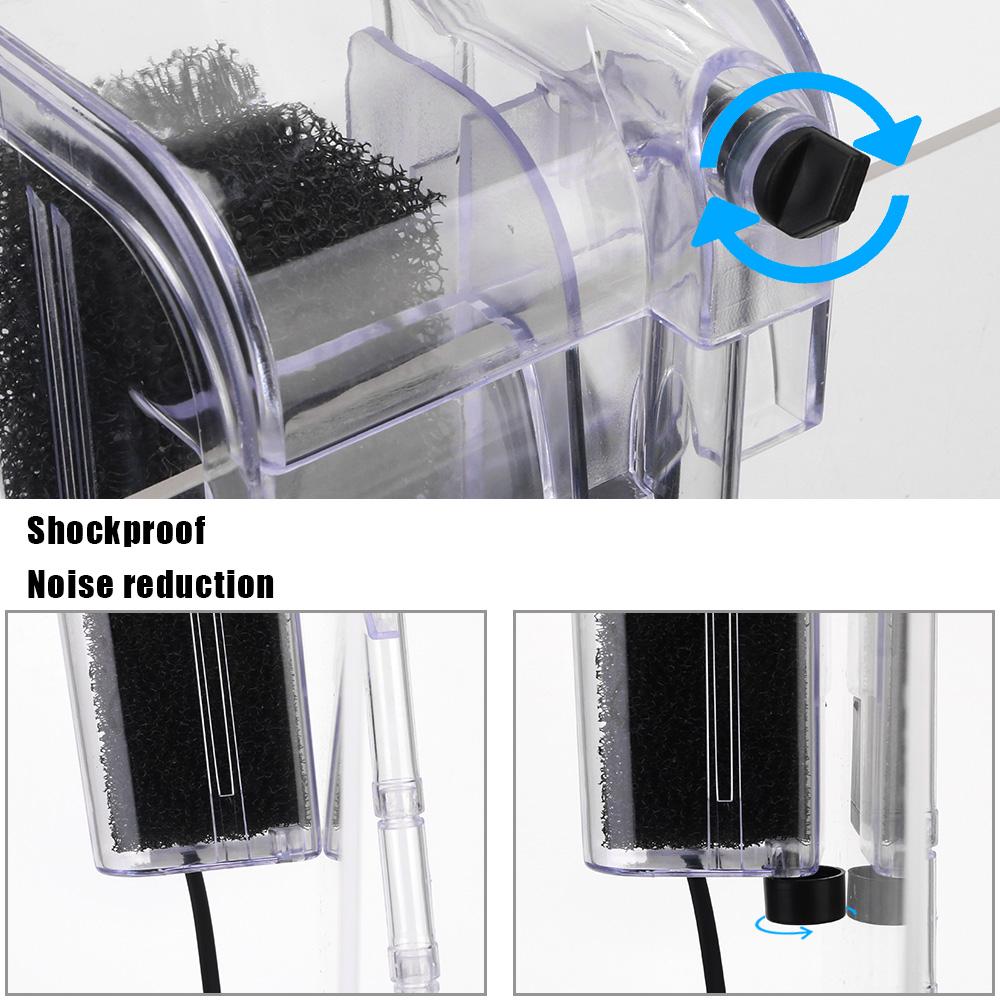 Water Pumps External Hang Up Filter for Aquarium Fish Tank Filter Aquarium Accessoires Oxygen Submersible Water Purifier Mini Aquarium Filter